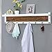 Wieszak na ubrania naścienny ze stojakiem do przechowywania i metalowymi haczykami, drewniany nowoczesny wielofunkcyjny wieszak na ręczniki wieszak na ręczniki, biały (rozmiar: haczyki 8) (8 haczyków)