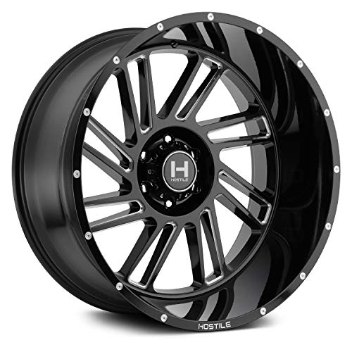 Hostile Stryker Gloss Black Wheel With Milled Finish (22 X 12. Inches /6 X 139 Mm, -44 Mm Offset) #TOP1