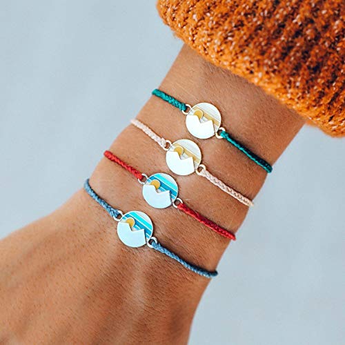 Pura Vida Silver Reversible Twin Peaks Bracelet - 100% Waterproof, Adjustable Band4