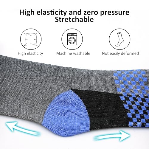 Image of 12 Pairs Boys Crew Socks, Kids Athletic School Socks Ages 2-13 | Fashion vibrant checkered patterns,perfectly fit school, sports, playdates and all daily occasions