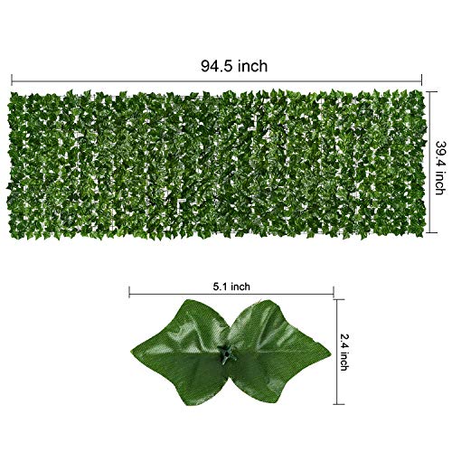 image for DearHouse 98.4x39.4in Artificial Ivy Privacy Fence Wall Screen, Artifi