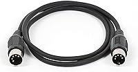 Vista 3 de Cable MIDI Monoprice - Conectores DIN de 5 pines, blindados, carcasas de conectores moldeadas, 28 AWG, 10 pies, negro