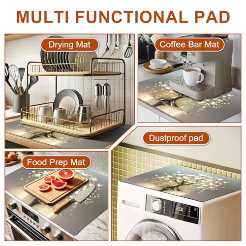 Image of HOMETITUTE Butterfly Tree of Life Stove Covers 28x20 Diatomite Mat