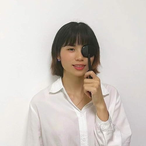 Miniatura 3 de 6 piezas de oclusor de ojo de mano negro, instrumento de optometría de óptica de visión de plástico para examen de gráfico ocular prueba de visión