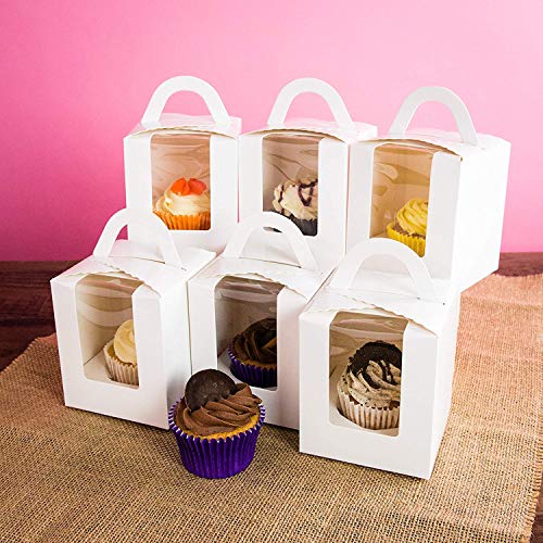 A&S Creavention Cupcake Container Boxes Togo Carriers (White, 1 Holder) #TOP4