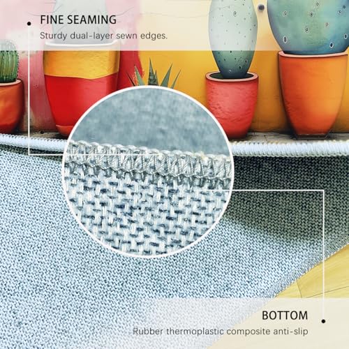 Tapis salon antidérapant lavable pour éviter les glissades