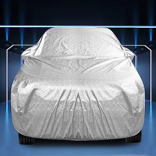 Image of Auto Hub Waterproof Car Cover Compatible with Maruti Fronx with Mirror Pocket, Soft Cotton Lining, Waterproof Fronx Car Cover- Metallic Silver