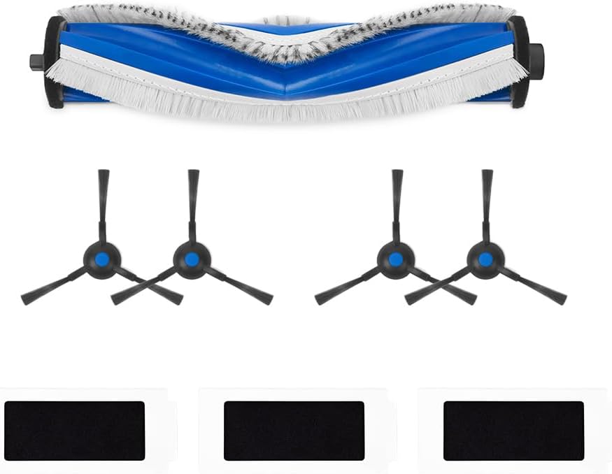 Standard Replacement Kit for Deebot T30 PRO OMNI / T30 OMNI Vacuum Cleaner, 1 x Anti-Tangle Main Brush, 4 x Side Brushes, 3 x Anti-Bacterial Filters, Original Accessories
