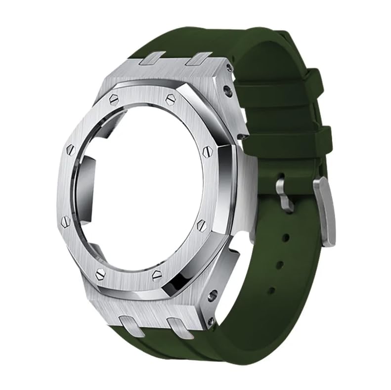 Kit MOD Casioak boîtier acier argenté amortisseur G-Shock GA2100 GA2110