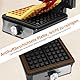 Aigostar Waffeleisen für 2 belgische Waffeln, 1600W, Antihaftbeschichtung, 20,2x17,2x2 cm, Waffelautomat mit einstellbarer Temperatur, LED-Anzeige, kompaktes Edelstahl-Design, BPA und PFOA frei