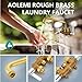 Aolemi Laundry Utility Sink Faucet Wall Mounted Laundry Tub Faucet 3 Inch Center with 2-Handle,NPT3/4 Threaded End,9 Inch Spout Chrome and Brass