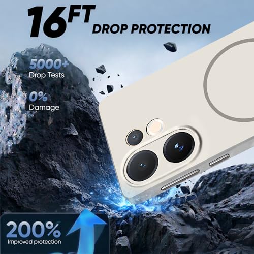 Image of KARWAN Slim Shockproof Back Case Cover Compatible with Vivo V60,Dual Layer Armor Protection with Matt Finish, Heavy Duty Cover with Magnetic MagEase Wireless Charging (Grey)