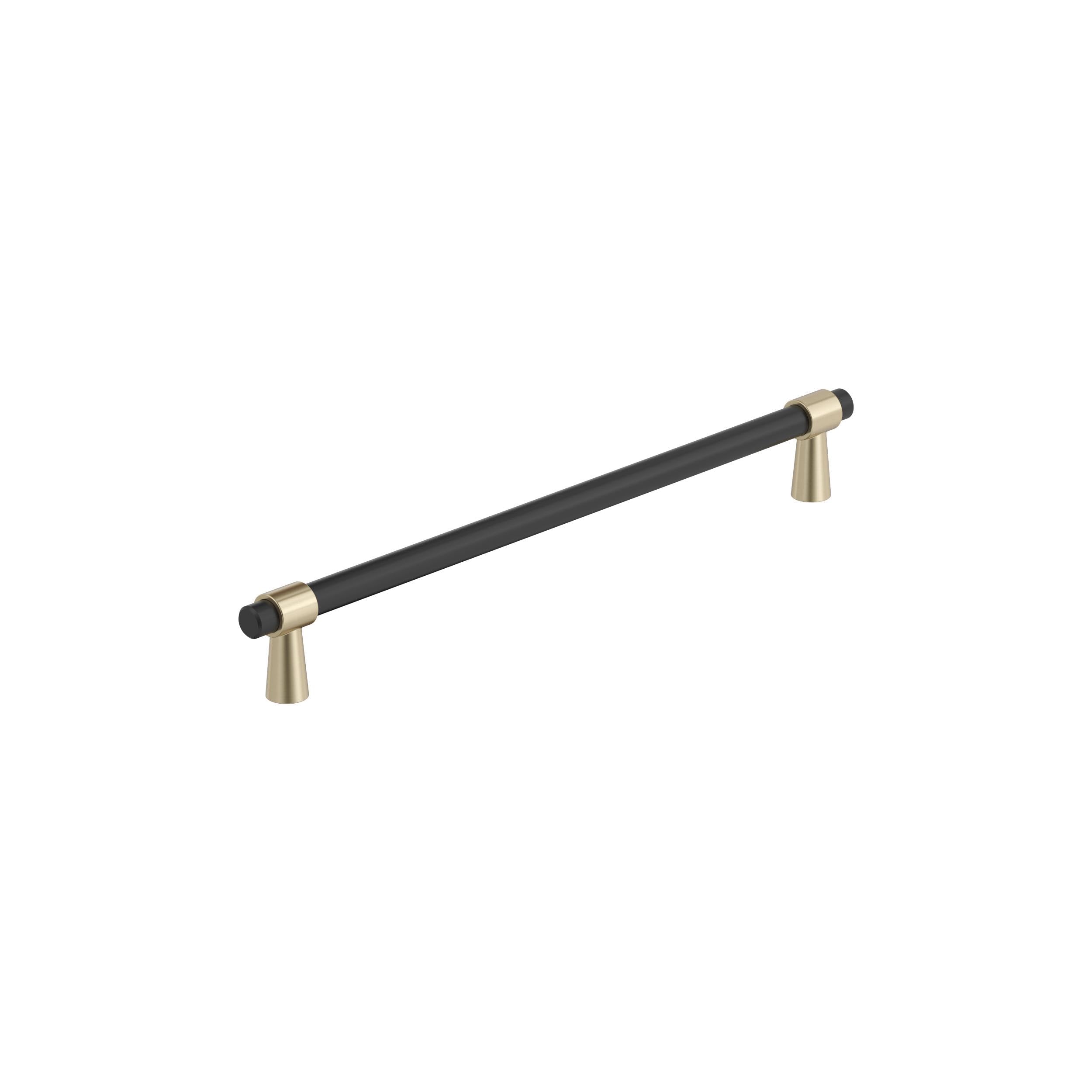 Poignée de tiroir Noir mat et Champagne Doré Amerock 224mm