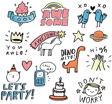 Tattly Temporary Tattoos Party Pals Sheets