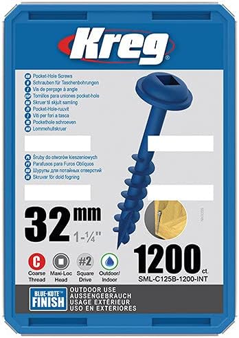 KREG SMLC125B1200EUR - Tornillo de cabeza de arandela (32 mm, 1200 unidades)