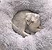 Fhodigogo Hundebett Katzenbett Waschbar Donut Hundebett Weiches Plüsch Rundes Hundesofa mit Wasserfeste Unterseite Katzenbett für innerhalb Katzen und Hunde bis 3 kg(S/35X12CM)