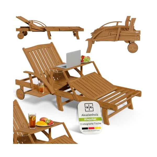 Juskys SunScape Gartenliege Akazienholz