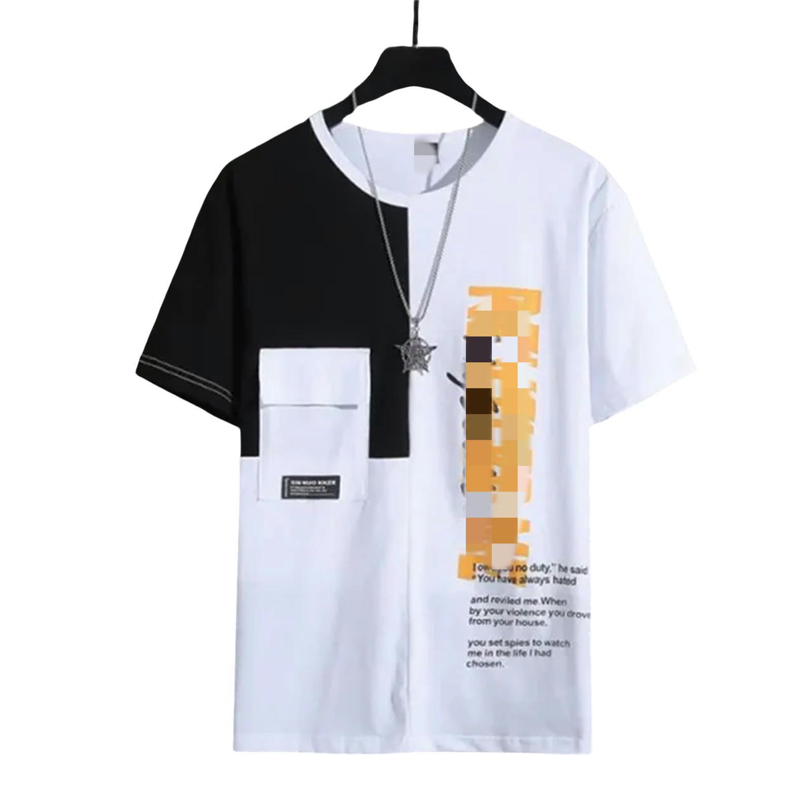 T-shirt manches courtes homme grande taille imprimé respirant coupe 5XL