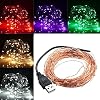 Lichten 1 0M 100 LED USB Koperdraad LED String Fairy Light voor Christmas Party Decor (Color : Pink)