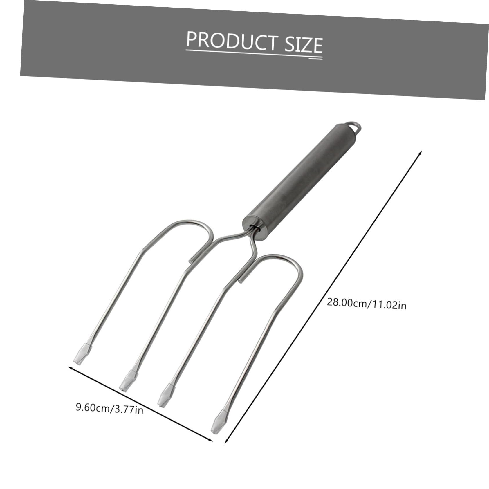 OUNONA Stainless Steel Turkey Fork Fork for Turkey Roasting Outdoor Grilling Tool for Poultry Lifting and Skewering and Food Design