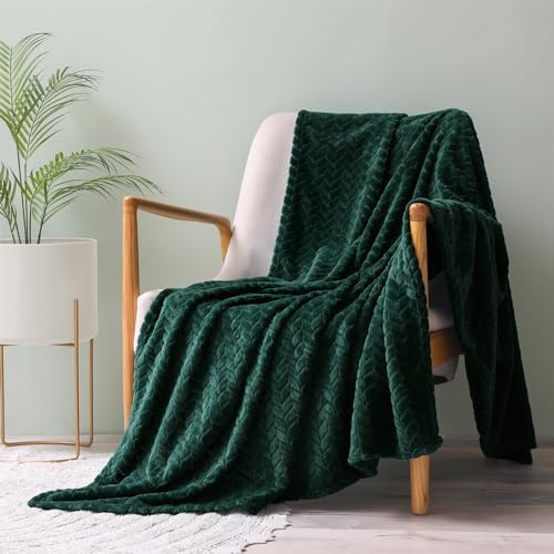 Exclusivo Mezcla King Size Flannel Fleece Blanket, 230x265 CM Soft Jacquard Weave Leaves Pattern Velvet Plush Bed Blanket, Camel Blanket
