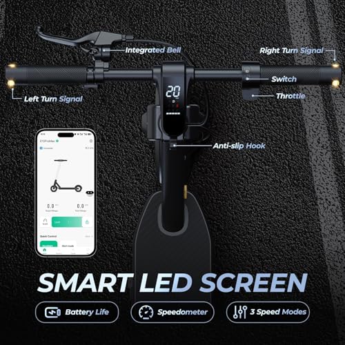 Electric Scooter- Electric Scooter for Adults,1000W Peak,Up to 25MPH,40Miles Range,220-330lb Load,Foldable E-Scooter for Adult Teens with Damping Adjustable Suspensions,Turn Signals by HeroPick - Used condition - Image 4