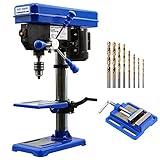 BILT HARD 10 inch 12-Speed Drill Press, Benchtop Drilling Machine, with Drill Vise & Bit Set, CSA Certified