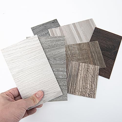 Image of Art3d Wood Texture Peel and Stick Vinyl Flooring Tiles, 8-Pack Samples