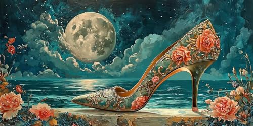 Broderie Diamant Chaussures à talons hauts kit complet 5D DIY peinture 100x200cm pour adulte C43