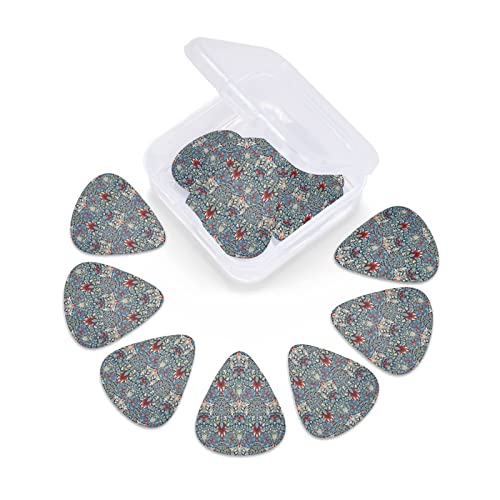 Lot de 12 médiators de guitare rétro avec motif floral et feuille pour guitare électrique, basse, acoustique, cadeau pour les amateurs de guitare acoustique, avec boîte - Les Beatles, Paul McCartney, John Lennon, RIngo Starr, George Harrison Lot de 12 médiators de guitare rétro avec motif floral et feuille pour guitare électrique, basse, acoustique, cadeau pour les amateurs de guitare acoustique, avec boîte – Image 4