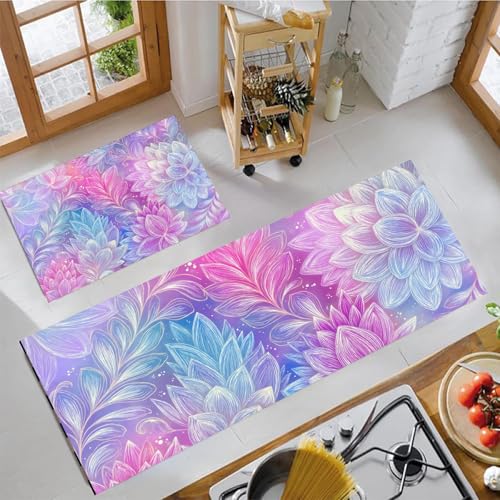 Alfombrillas de cocina rosas con diseño floral para renovar y dar vida a tu hogar 5