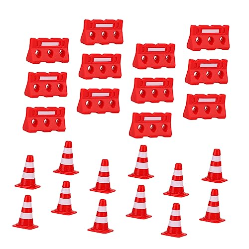 YARNOW 36pcs Mini Construction Barricade Traffic Sign Toy Simulation Road Sign Kids Educational Toys Roadblock Model