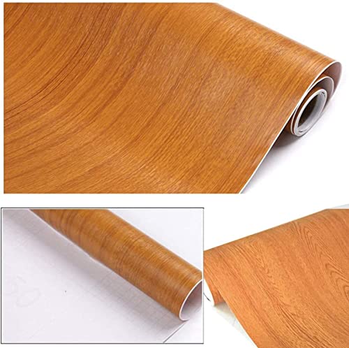 Image of KASHIVAL Self Adhesive Vinyl Wall Paper Wood Grain PVC Old Furniture Vinyl Stickers Wooden Door Desktop PVC-Wall Papers Kitchen-Cupboard /Shelf Liner Sheet(Size : 60 * 200 cm) (Light Wooden A31)