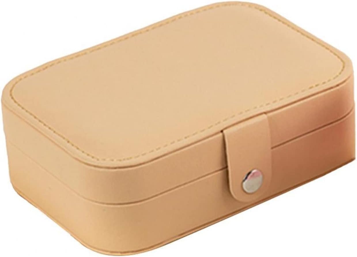 Woven Microfiber Jewelry Organizer Portable Multilayer Flip Bracelet Necklace Portable Jewellery Storage Holder Case 1Pcs (Color : B01 16.5x11.5x5.5cm)