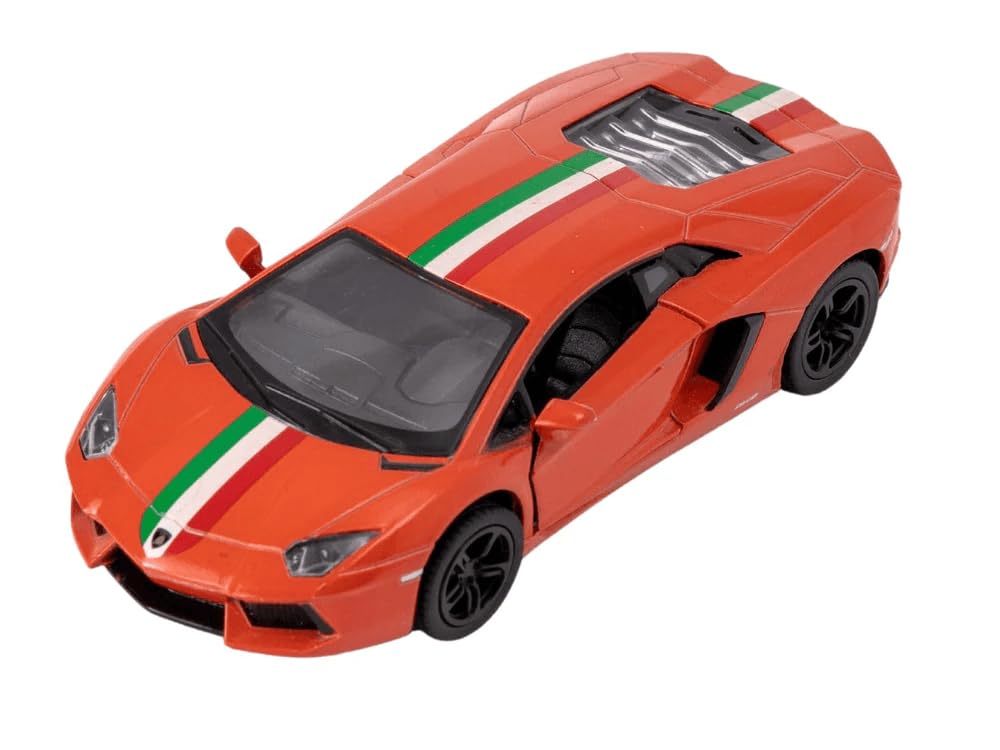 Easy Toys Model Car Compatible with Lamborghini Aventador. Scale Toy Car with Opening Doors. Car modeling. (LP 700 Orange)