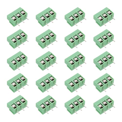 Connecteur de bornier à vis PCB 3 broches pas 5mm pour pas de vis 300V 10A vert