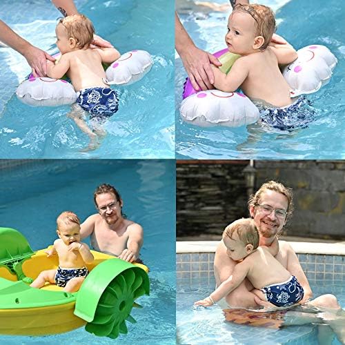ALVABABY Baby Swim Diaper Reusable Toddler Boy Girl Swim Diapers Adjustable Washable 2 Pack 0-2T for Swimming Lessons Dolphin — view 2
