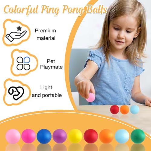 Deepton Tischtennisbälle Bunte, Mischfarben Tischtennis Bälle 40mm, Premium Tischtennisbälle, Training Ping Pong Bälle für VergnügungsparkLaunch Machine Glücklicher Abgehobener Betrag, 30 Stück