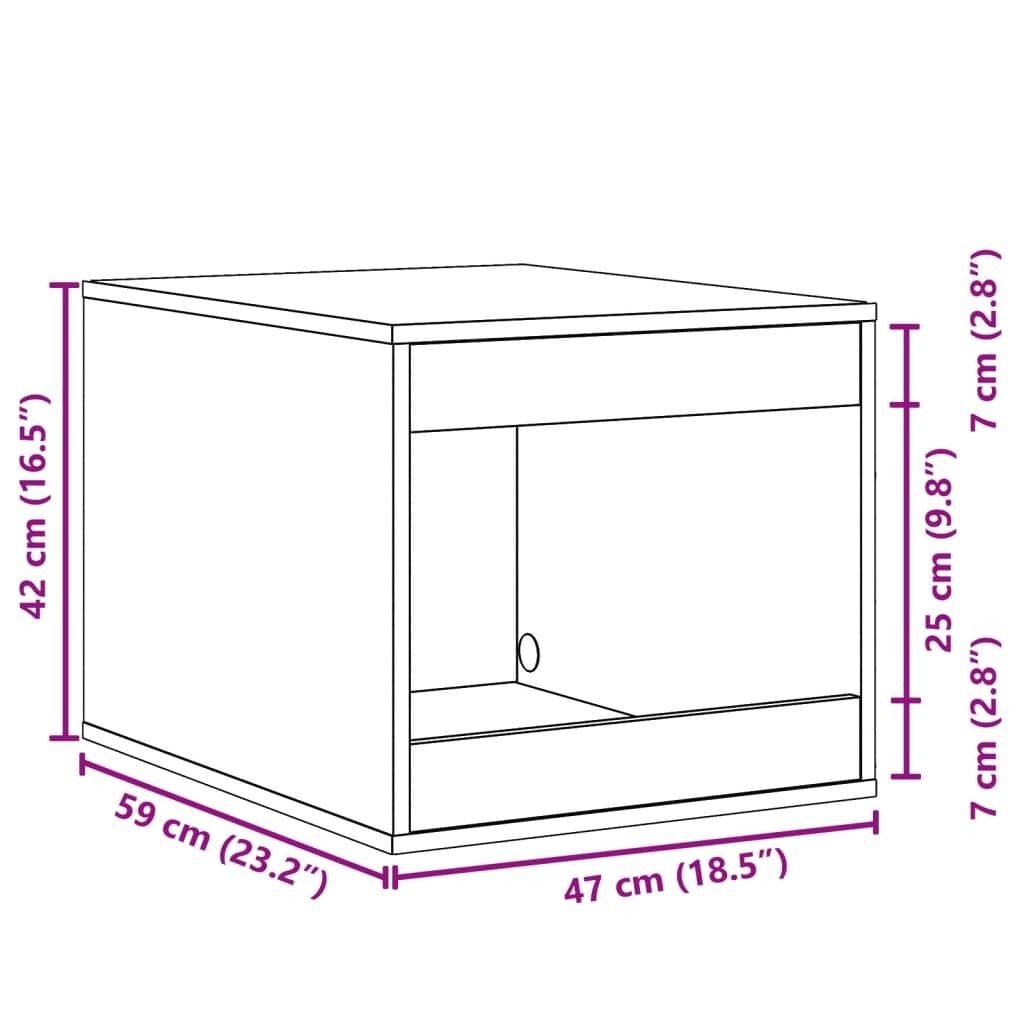 Katzenklo Schrank Weiß, 47x59x42 cm Katzenhaus Holz, Katzenmöbel mit Tür für Katzentoilette, Beistelltisch und Katzenhöhle aus Holzwerkstoff für Katzen