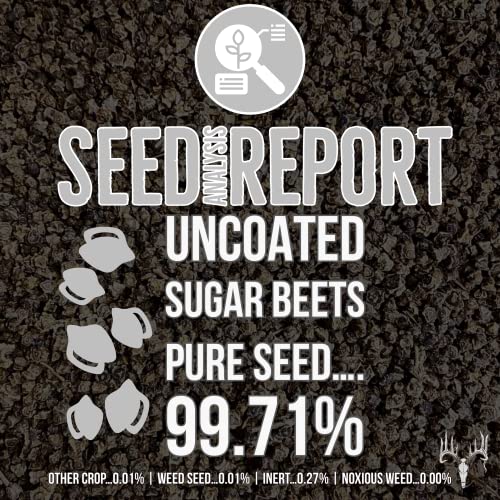 Crooked Bend Dwight’s Pure Sugar Beet Seed for Deer, 6LB EcoPack, Planting Seeds Grow Whitetail & Turkey Hunting Food Plot Attractants, Winter Root Crop & Cold Tolerant Forage Feed Wildlife, No Coat