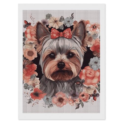 Broderie diamant Yorkie FodPand en strass carrés 5D pour un éclat parfait