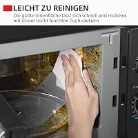 Toshiba MW2-MM20PE(BK) Freistehend Mikrowelle/Solo-Mikrowelle / 20L / 700W / 5 Leistungsstufen mit praktischer Auftaufunktion/LED-Beleuchtung im Innenraum/Schwarz – Ansicht 6