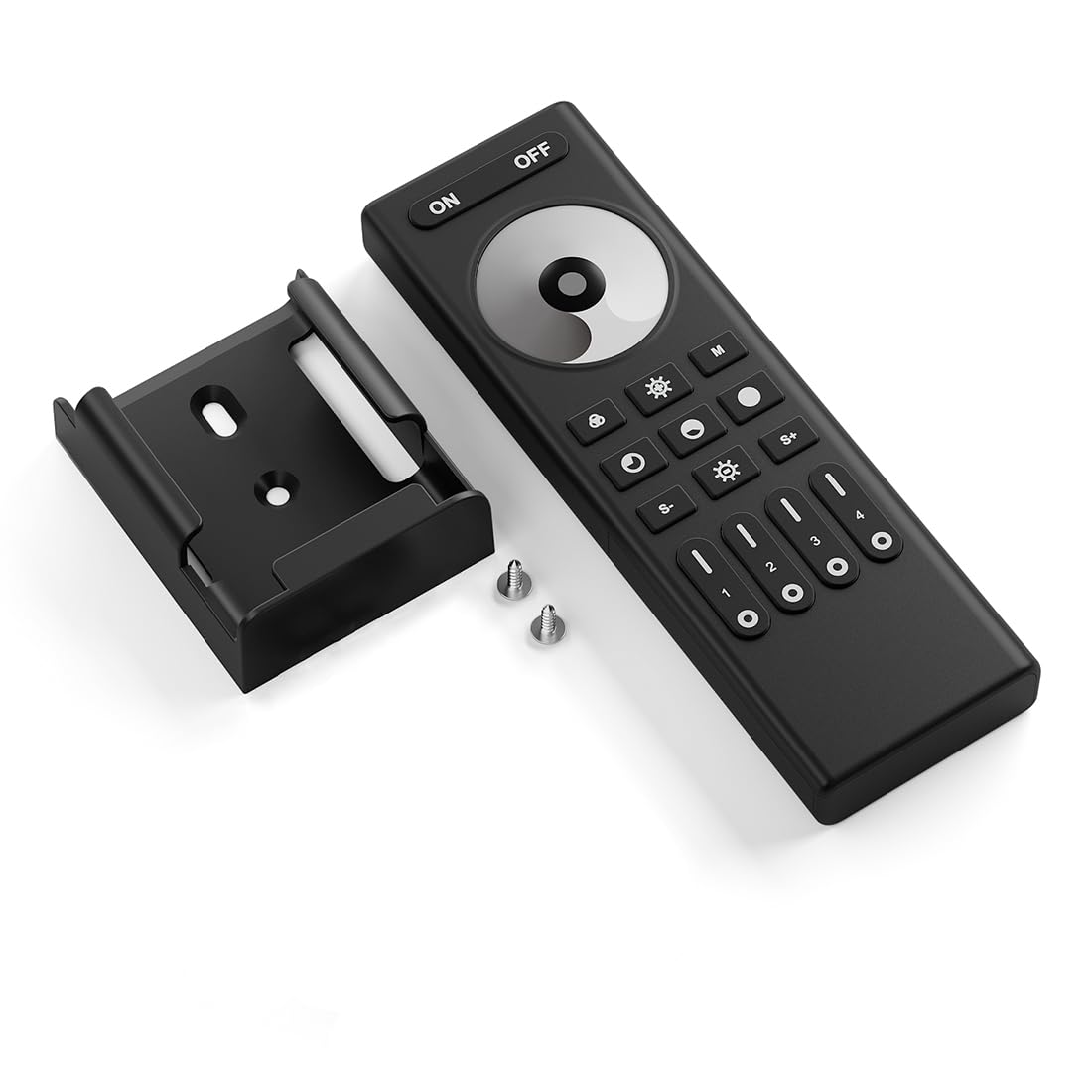 FCOB COB Single Color Dimming RF Remote RC01RFB, 4 Zones Group Control for 5050SMD COB Single Color (+V -V) 2pin 5V 12V 24V LED Strip, Work with WB5 LM052 LM053 C01W C01RF etc