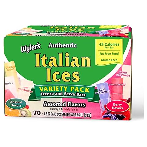 Wyler's Authentic Freezer Pops, Original, 70 Count ((35) Original & (35) Berry/Cherry) Cover