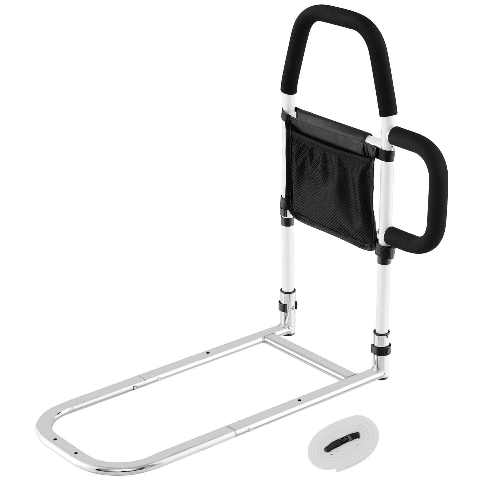 RELAX4LIFE Sponde Letto, Sponde Letto Anticaduta, Sponde Letto 2 Lati, con 2 Maniglia Antiscivolo di Diverse Altezze, Borsa Tascabile Rimovibile, per Anziani, Disabili e Donne in Gravidanza