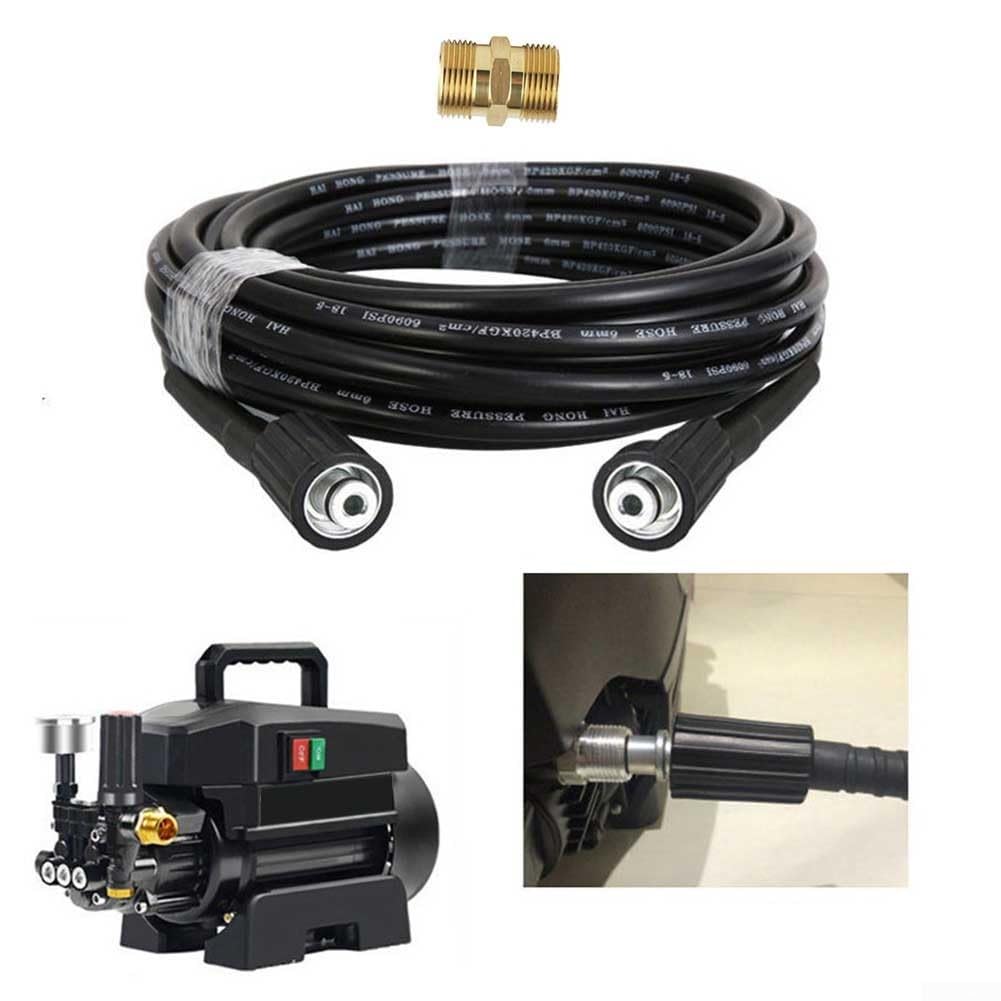 Tubo di prolunga per idropulitrice Karcher, 10/15 m M22-14, connettore in rame, tubo ad alta pressione per la pulizia dell'acqua della macchina (15 m)