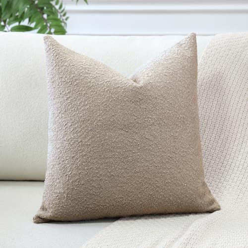 Artscope Pack of 1 Textured Boucle Cushion Covers Square Pillow Cases Cozy Soft Decorative Couch Pillow Covers for Chair Sofa Bedroom Living Room Home Decor 45x45cm - Image 2