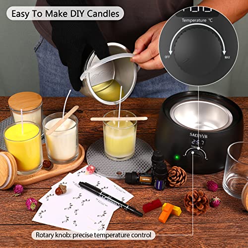 SAEUYVB Derretidor de cera para fabricação de velas, pote de derretimento de velas, derretimento de