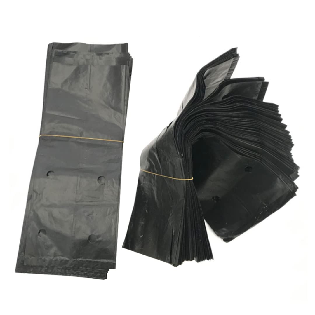CNAFGBGG Seedling Bag Plastic Nursery Bag Plant Grow Tree Planting for Plant Growth 200PCS 8 * 18cm.