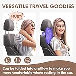 Tirrinia Travel Portable Blanket with Feet Airplane Office Poncho 4 in 1 Zippered Front Pocket Premium Cozy Fleece Blankets with Built-in Bag - Image 3